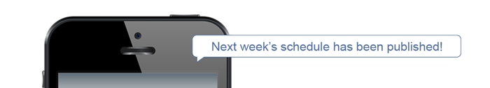 publish and everyone is notified of their new schedule